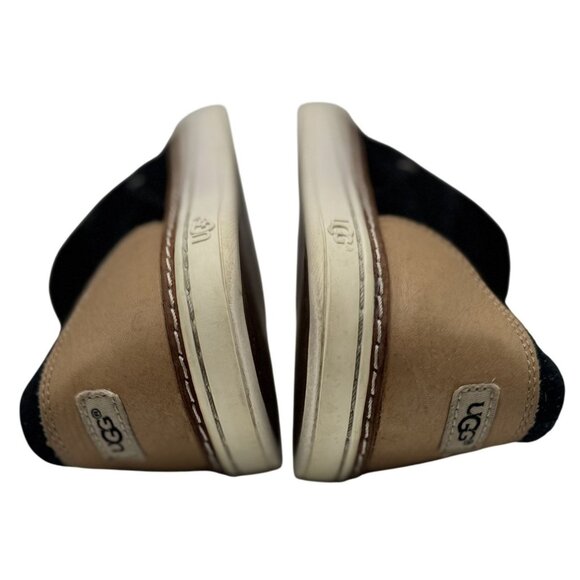 UGG Tan & Black Suede Slip-On Shoes Womens Size 9 - Picture 3 of 7